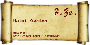 Halmi Zsombor névjegykártya